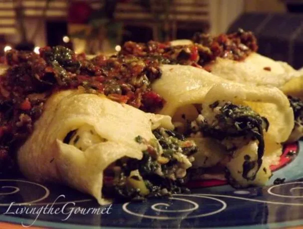 Crepes gefüllt mit Spinat, Feta und Äpfeln!!!