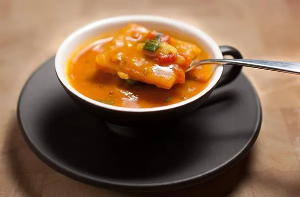 Linsen- und Knödelsuppe
