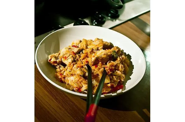 Einfacher Hähnchen-Pfannenrühren