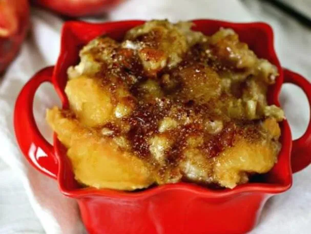 3-Zutaten-Pfirsich-Crumble