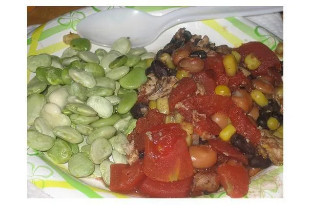 Gebackene Limabohnen