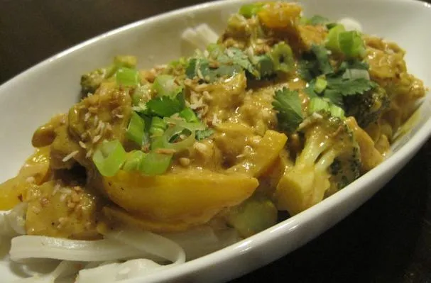 Erdnuss-Curry-Tempeh