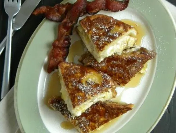 Bananen & Frischkäse gefüllte Arme Ritter