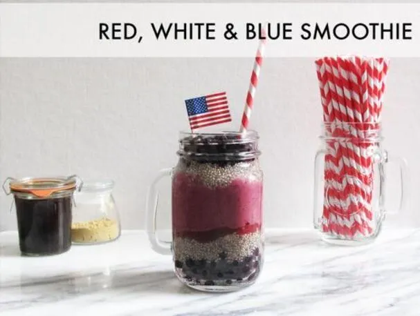 Rot, Weiß & Blauer Smoothie