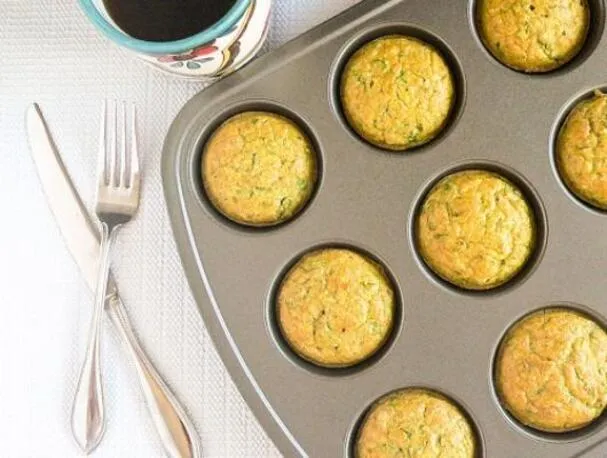 Spinat-Mandel-Amaranth-Frühstücksmuffins
