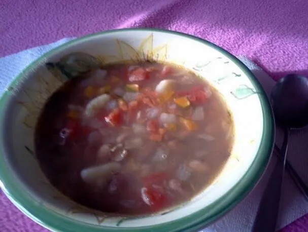 Truthahnsuppe mit Tomaten und Kräutern